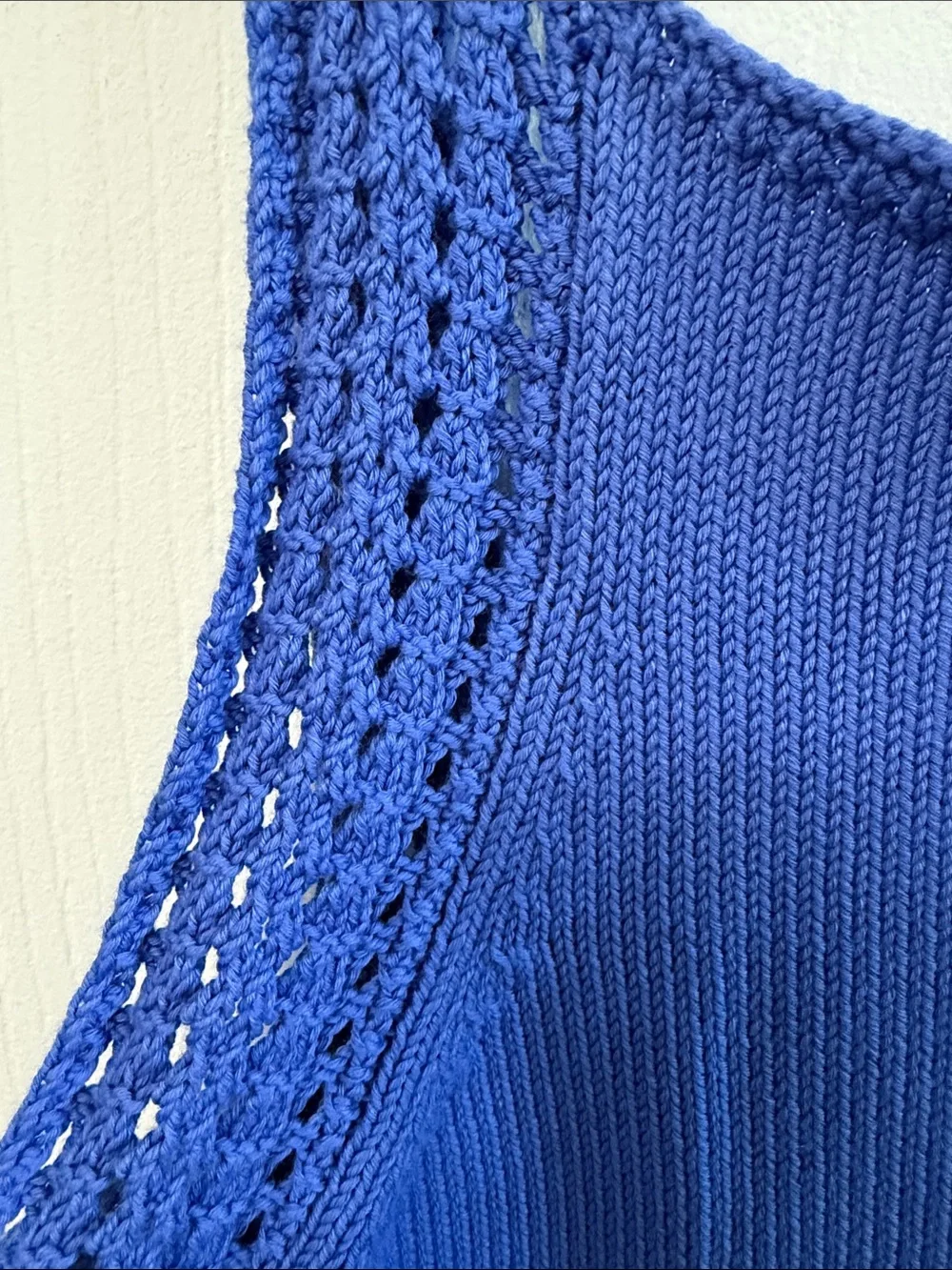 J. Crew Royal Blue Knit Tank with Eyelet Side Detail